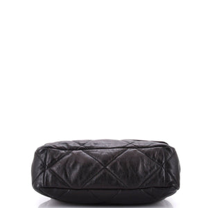 19 Flap Bag Quilted Leather Large
