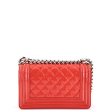 Boy Flap Bag Quilted Plexiglass Patent Small