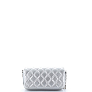 Giant CC Flap Phone Holder with Chain Quilted Lambskin