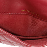 Top Handle Flap Coin Purse with Chain Quilted Lambskin