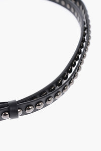 Dior Leather Studded Belt 15Mm