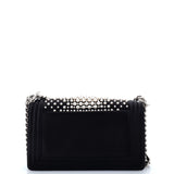 Boy Flap Bag Pearl Embellished Satin Old Medium