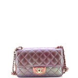 Classic Single Flap Bag Quilted Iridescent Lambskin Mini