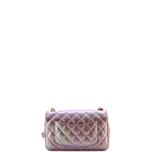 Classic Single Flap Bag Quilted Iridescent Lambskin Mini