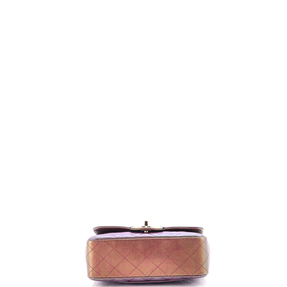 Classic Single Flap Bag Quilted Iridescent Lambskin Mini