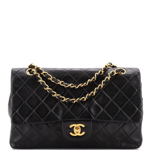 Vintage Classic Double Flap Bag Quilted Lambskin Medium