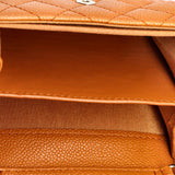 Boy Flap Card Holder on Chain Quilted Caviar