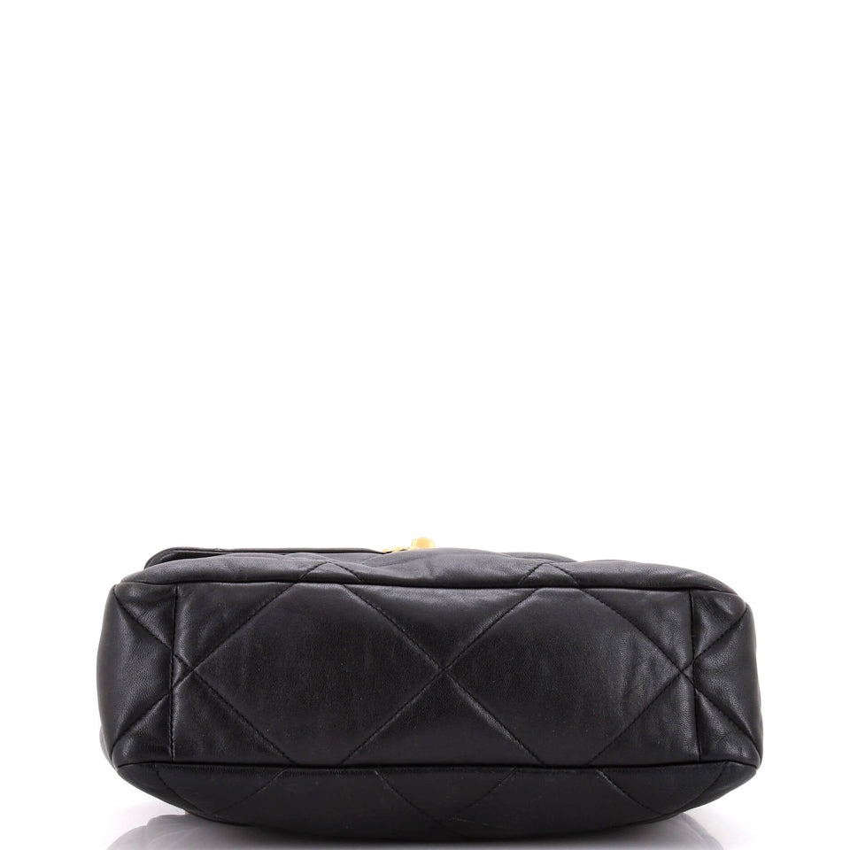 19 Flap Bag Quilted Leather Large