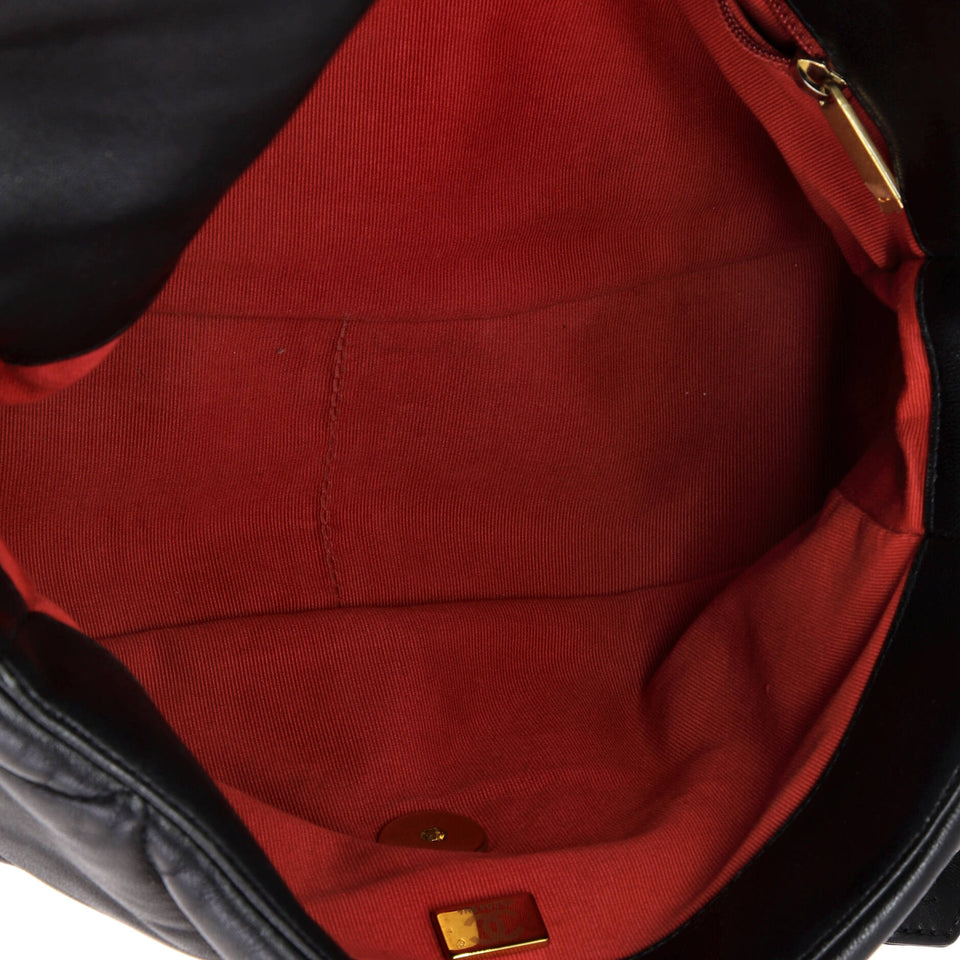 19 Flap Bag Quilted Leather Large