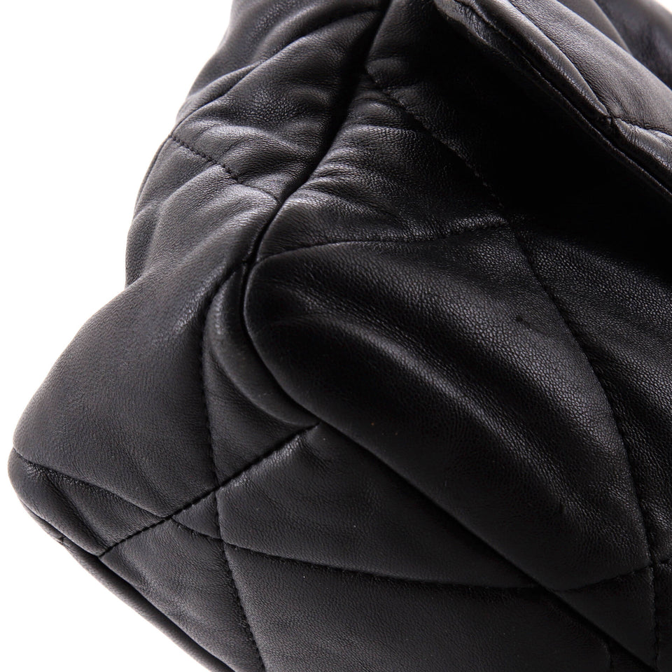 19 Flap Bag Quilted Leather Large