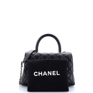 Coco Top Handle Bag Quilted Caviar Mini