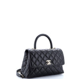 Coco Top Handle Bag Quilted Caviar Mini