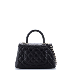 Coco Top Handle Bag Quilted Caviar Mini