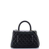 Coco Top Handle Bag Quilted Caviar Mini