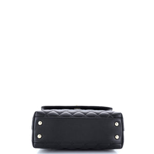 Coco Top Handle Bag Quilted Caviar Mini