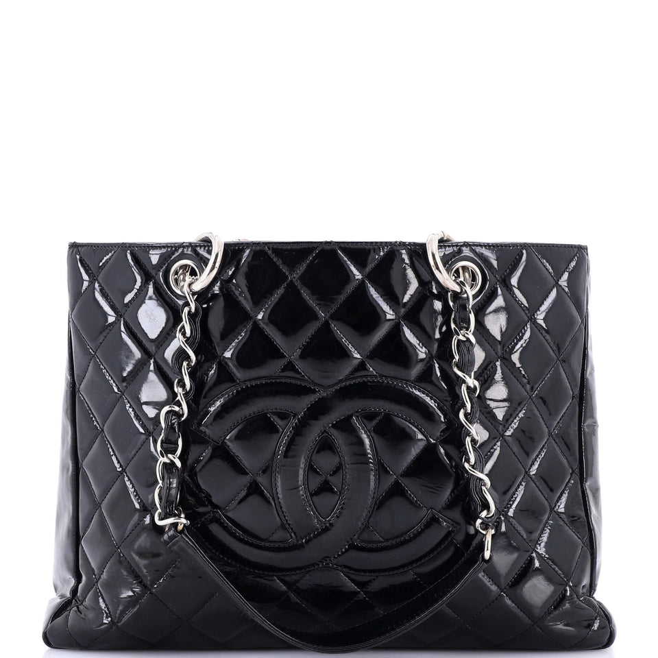 Grand Shopping Tote Quilted Patent