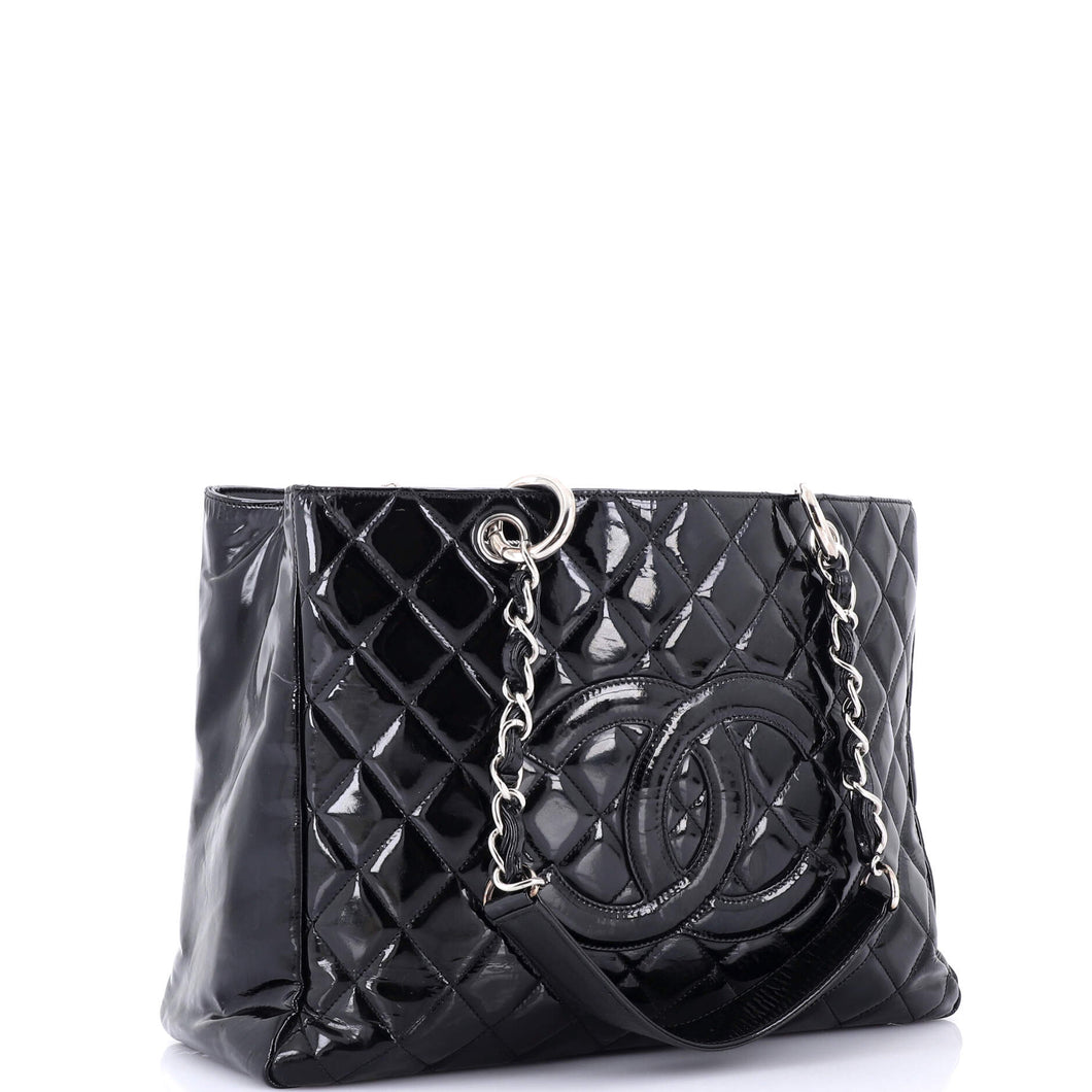 Grand Shopping Tote Quilted Patent