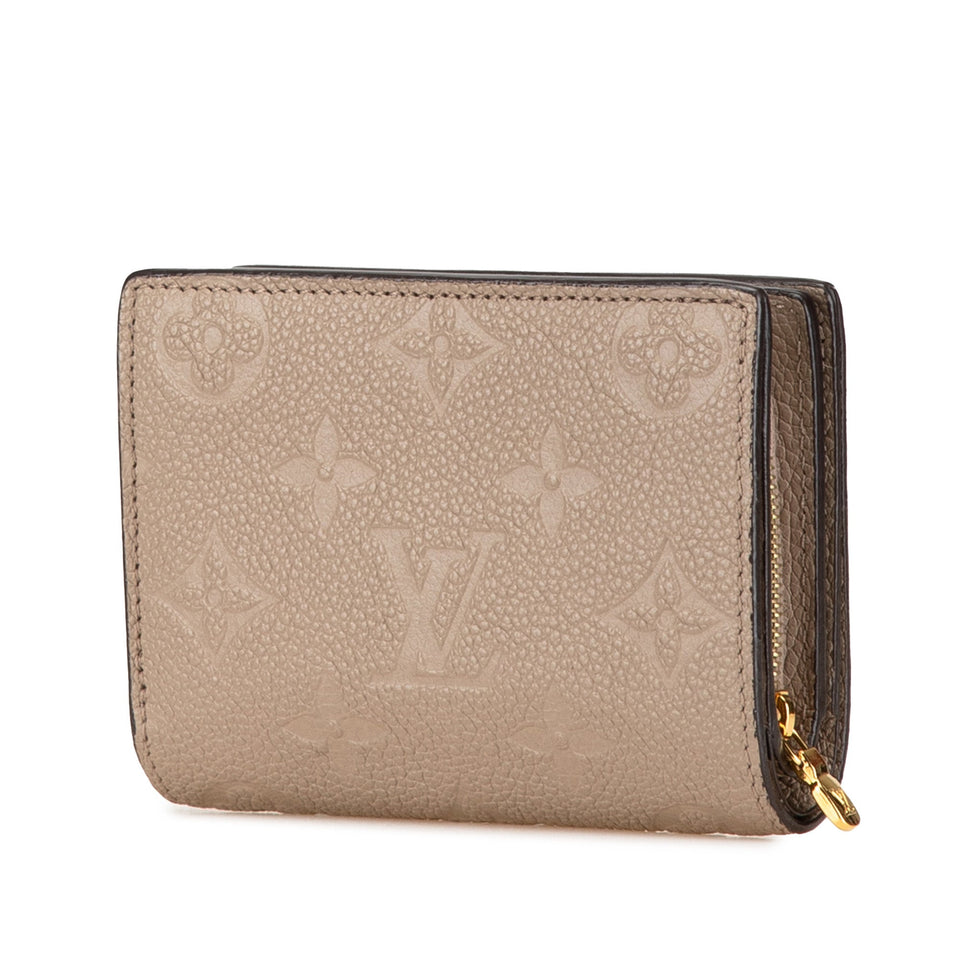 Beige Louis Vuitton Monogram Empreinte Clea Small Wallet
