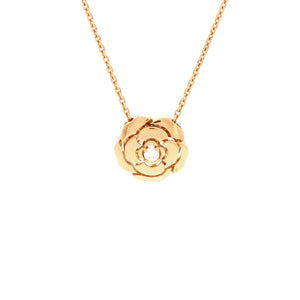 Extrait de Camellia Pendant Necklace 18K Rose Gold with Diamond