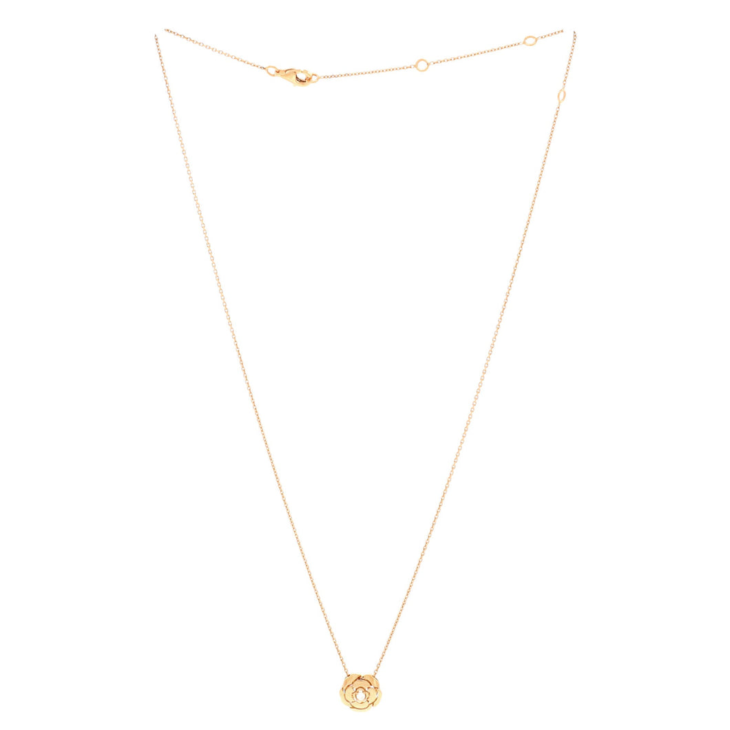 Extrait de Camellia Pendant Necklace 18K Rose Gold with Diamond