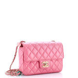 Candy Heart Flap Bag Quilted Lambskin Small