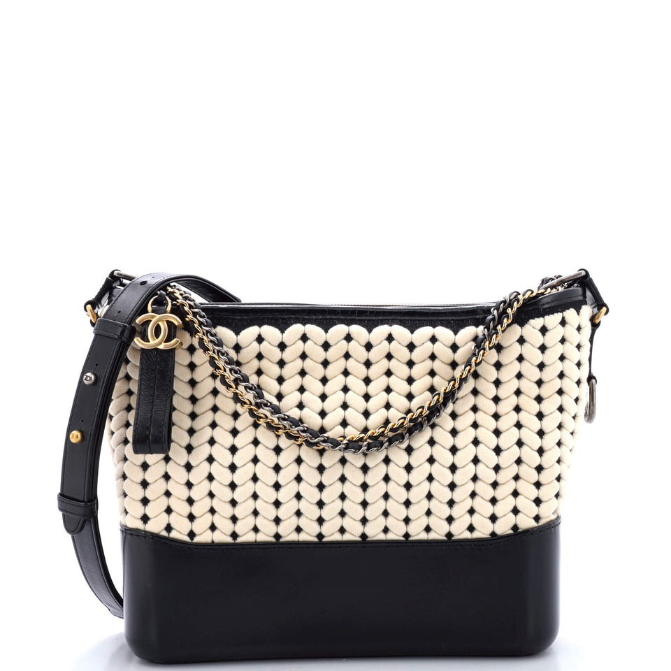 Gabrielle Hobo Woven Knit and Calfskin Medium