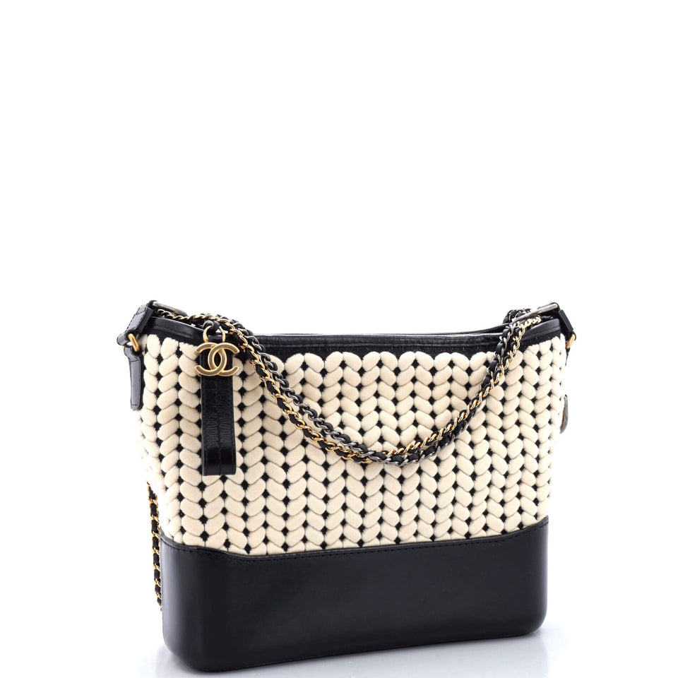 Gabrielle Hobo Woven Knit and Calfskin Medium