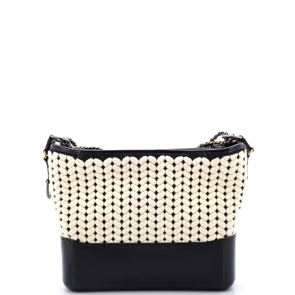 Gabrielle Hobo Woven Knit and Calfskin Medium