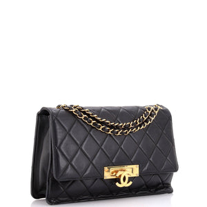 Golden Class Flap Bag Quilted Lambskin Large