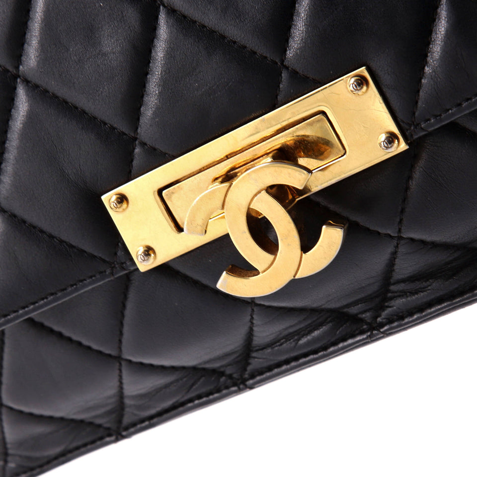 Golden Class Flap Bag Quilted Lambskin Large