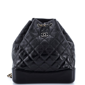 Gabrielle Backpack Quilted Goatskin and Patent Medium