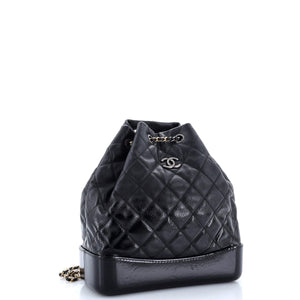 Gabrielle Backpack Quilted Goatskin and Patent Medium