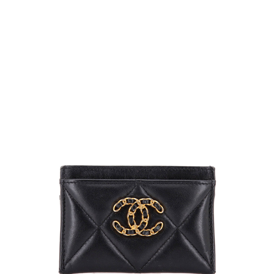 19 Card Holder Quilted Leather