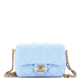 My Perfect Adjustable Chain Flap Bag Quilted Iridescent Caviar Mini