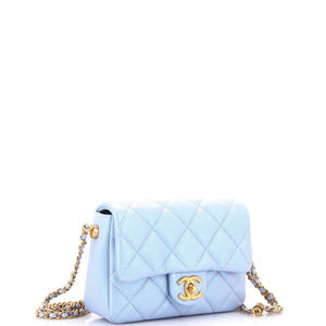 My Perfect Adjustable Chain Flap Bag Quilted Iridescent Caviar Mini