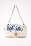 Chanel Sport White Floral Nylon Flap Bag