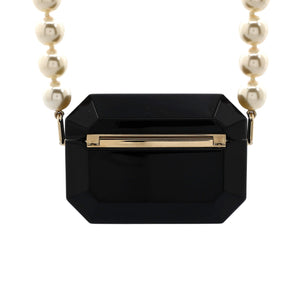 Airpods Case Pro Necklace Faux Pearls with Lambskin, Resin and Crystals