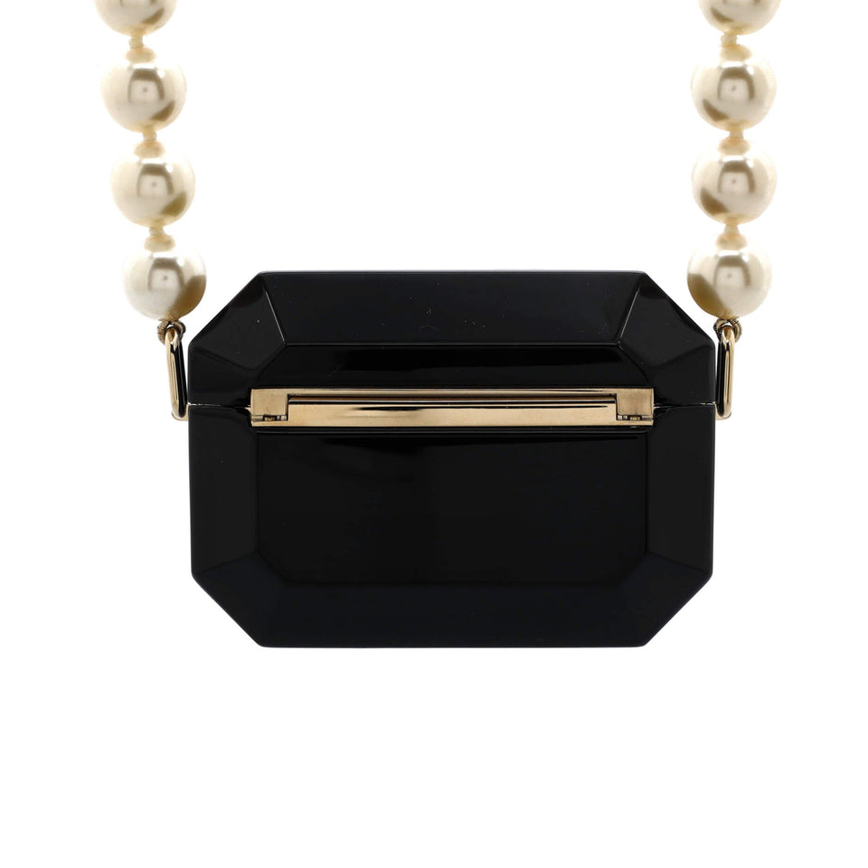 Airpods Case Pro Necklace Faux Pearls with Lambskin, Resin and Crystals