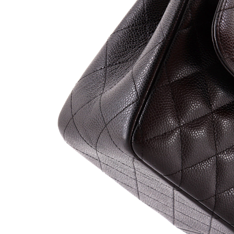 Classic Double Flap Bag Quilted Caviar Jumbo