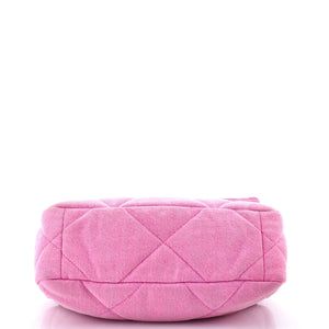 19 Flap Bag Quilted Denim Medium