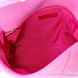 19 Flap Bag Quilted Denim Medium