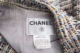 Chanel Multicolor Tweed Fringe Jacket SZ 42