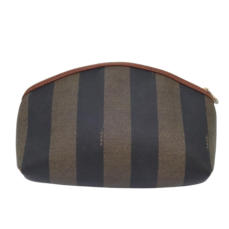 Fendi Pequin  Canvas Clutch Bag