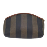 Fendi Pequin  Canvas Clutch Bag