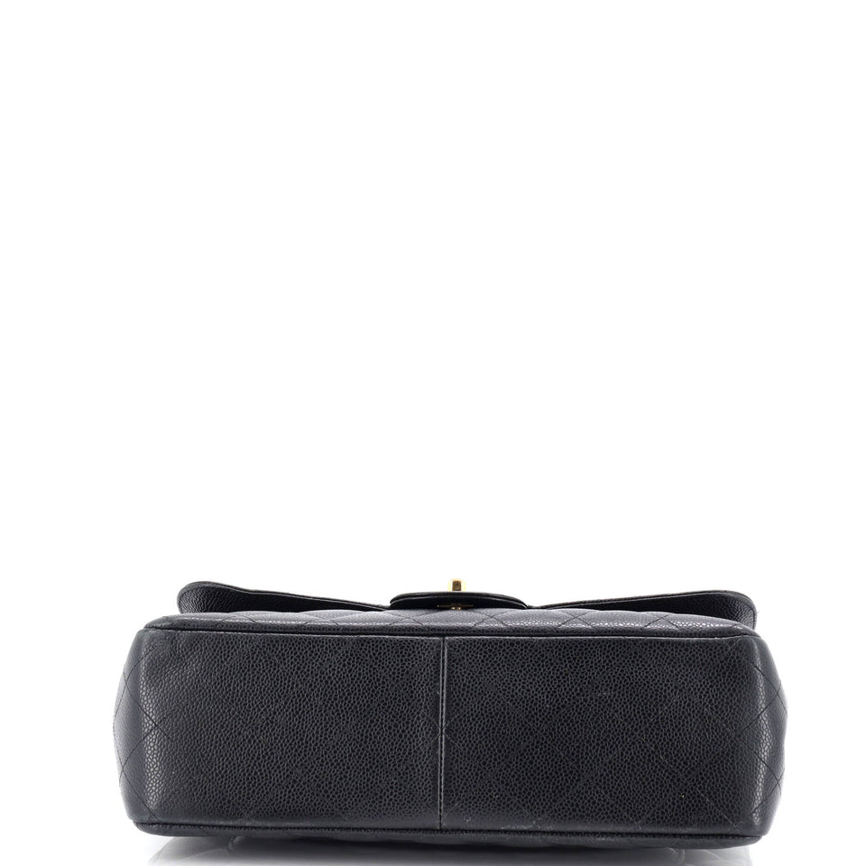 Classic Double Flap Bag Quilted Caviar Jumbo