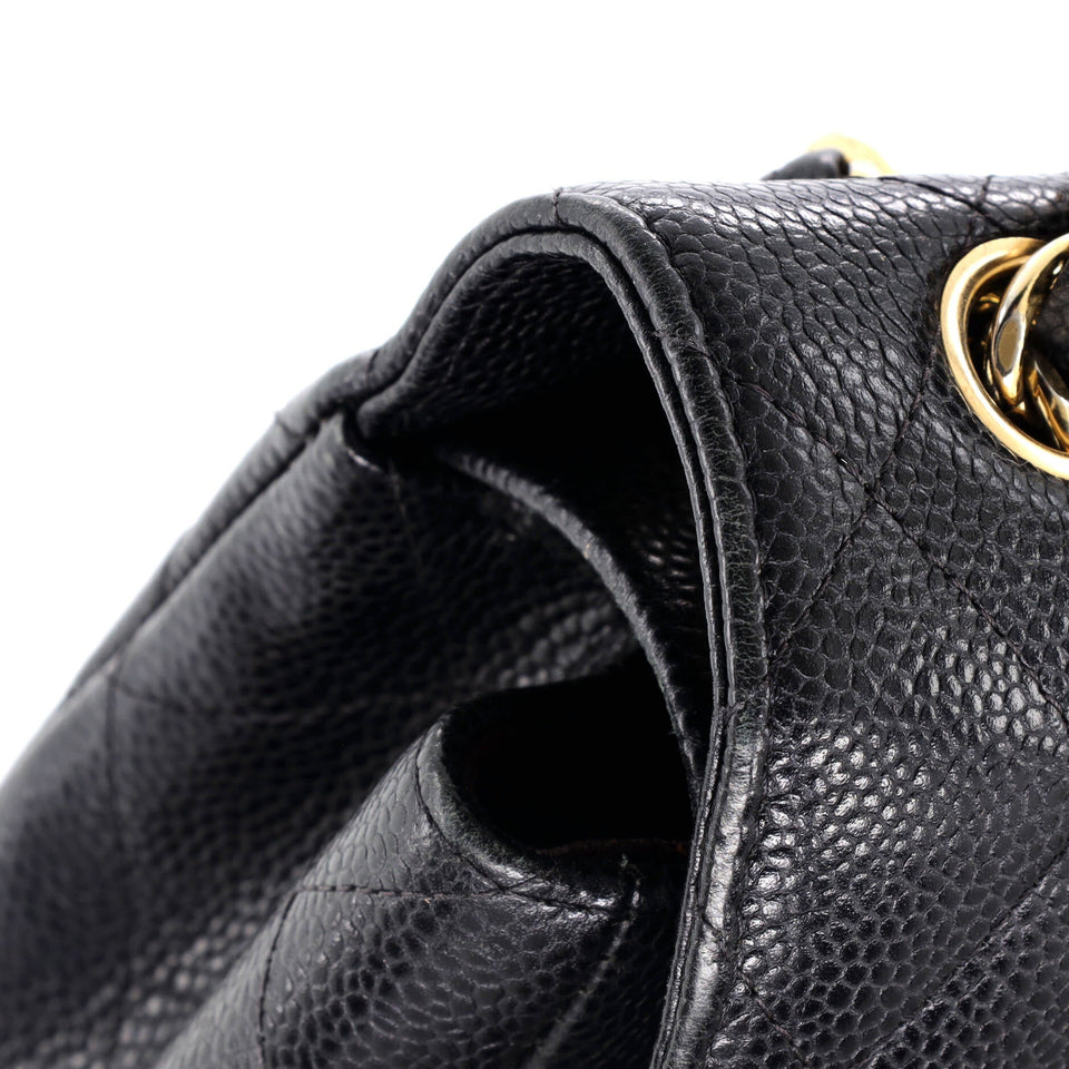 Classic Double Flap Bag Quilted Caviar Jumbo