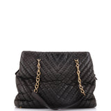 Surpique CC Charm Tote Chevron Calfskin Large