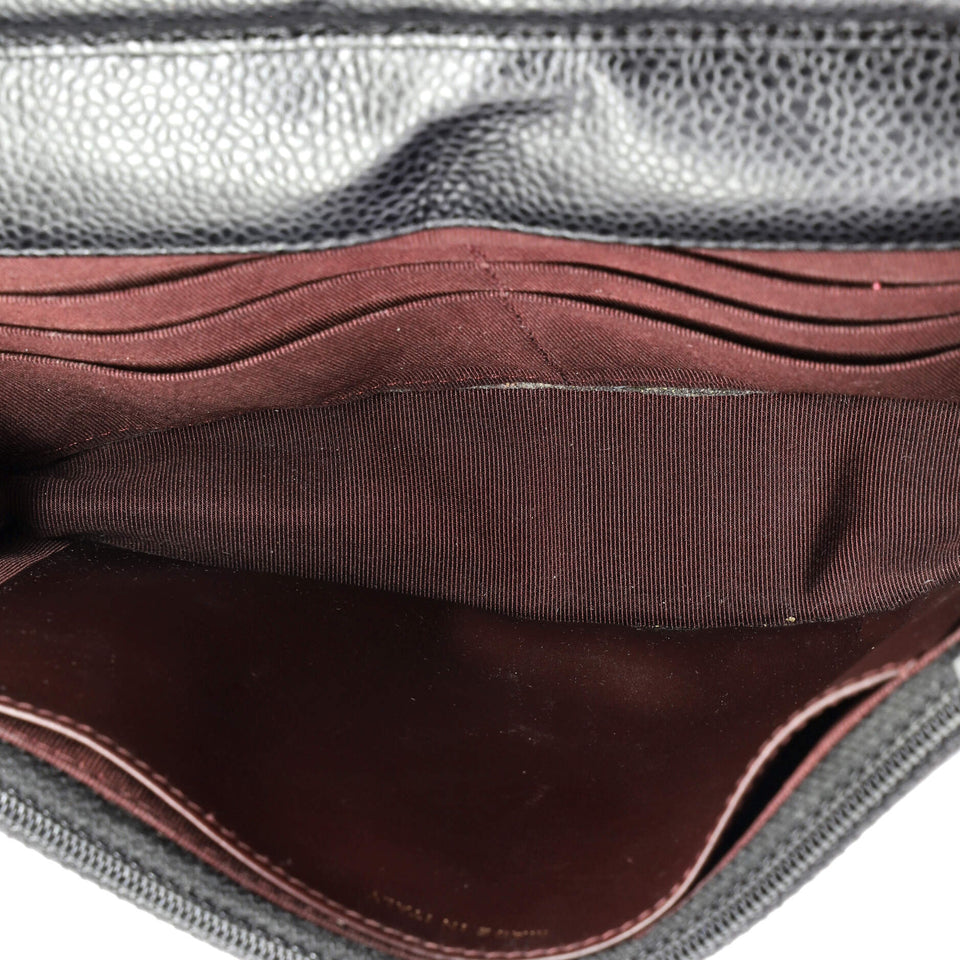 Wallet on Chain Quilted Caviar