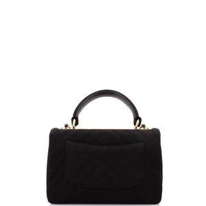 Trendy CC Top Handle Bag Chevron Jersey Small