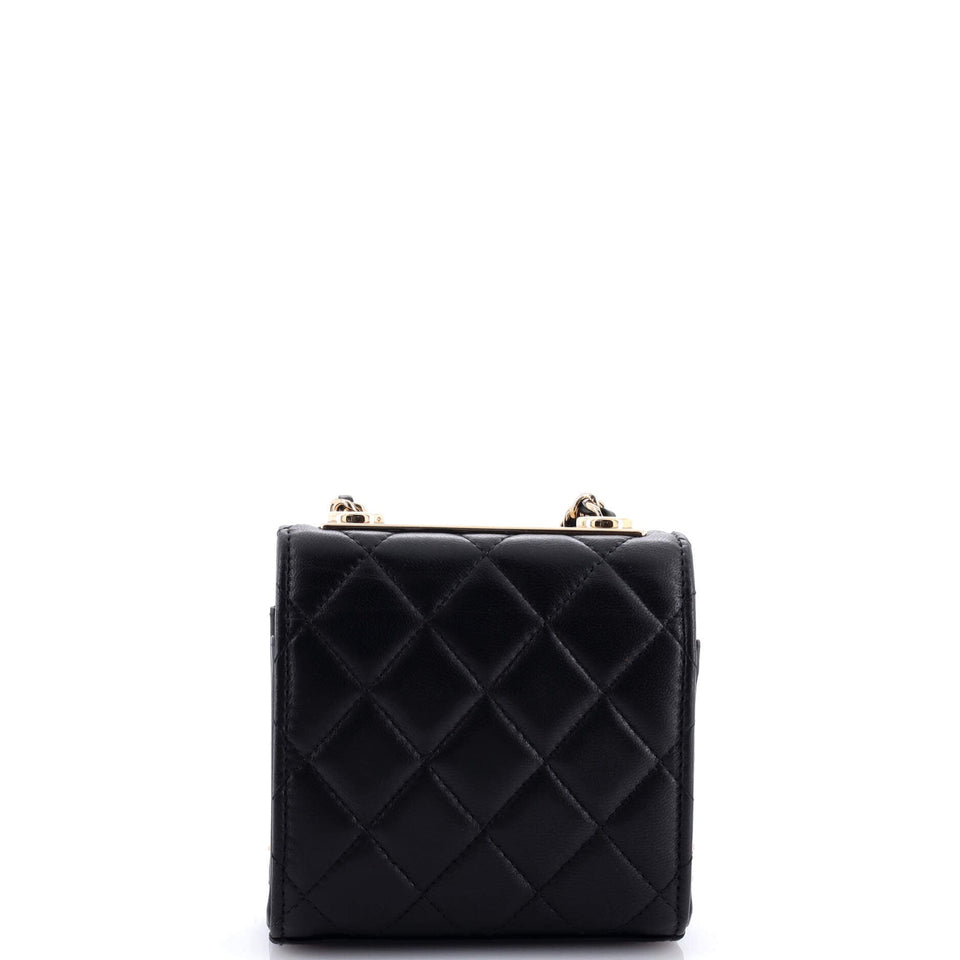Trendy CC Clutch with Chain Quilted Lambskin Small